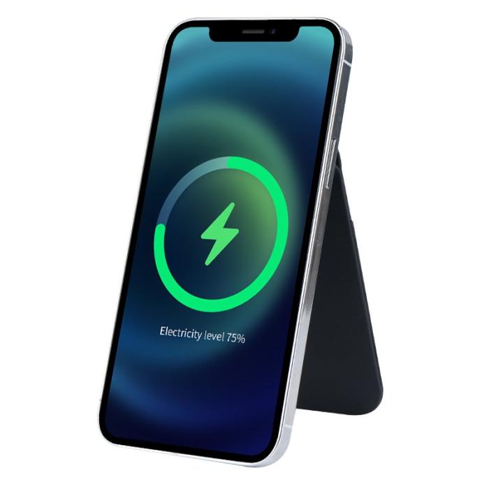 OEM - FLD-F5 3-i-1 Magnetisk Trådlös Laddare Fällbar Kortväska - Svart