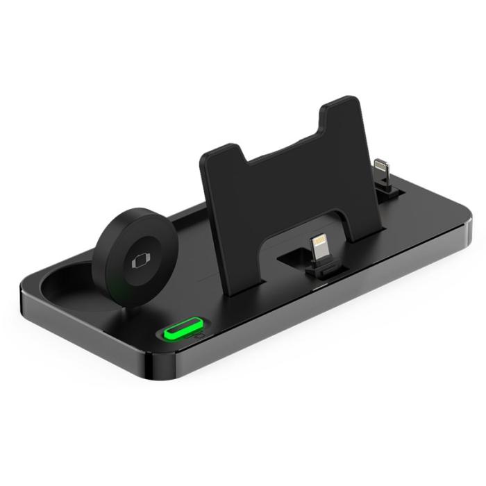 OEM - GY-Z17 3-i-1 Skrivbordsladdare 15W Trådlös för Apple Watch, AirPods, iPhone