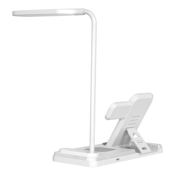 OEM - HT-503 Fällbar 15W Trådlös Laddare för Telefon / Klocka / Hörlurar - Vit