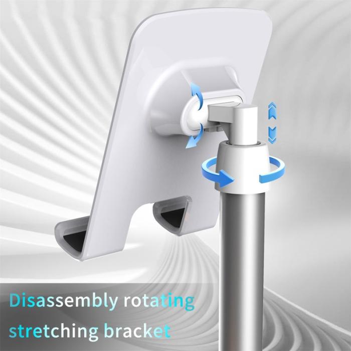 OEM - HT-531 Trådlös laddare 15W med nattlampa och telefonstativ - Vit