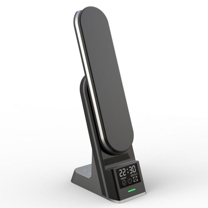 OEM - HYD-H33 7-i-1 Multifunktionell Fällbar Trådlös Laddare med Ljus/Alarm