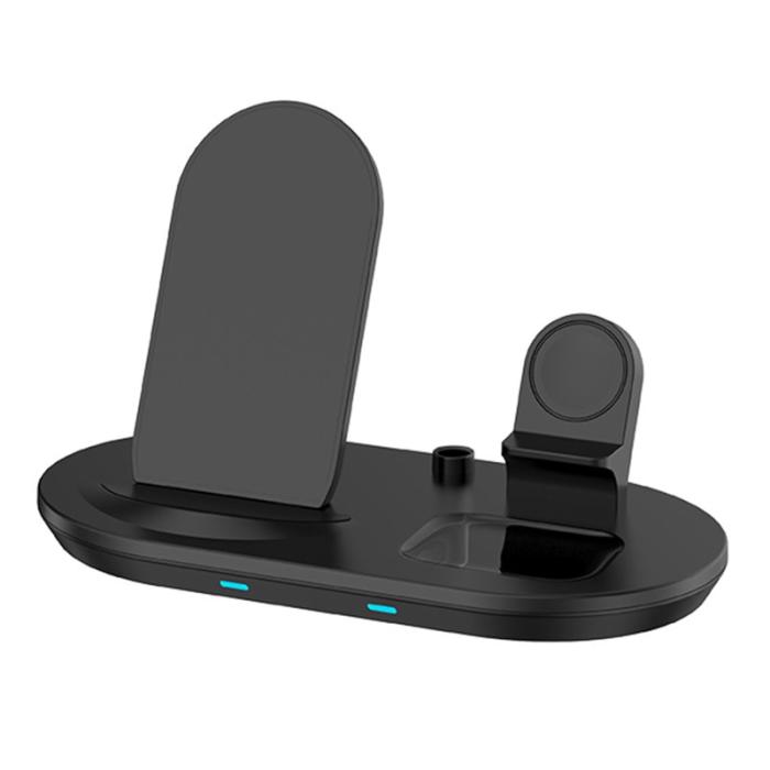 OEM - JJT-885 4 i 1 Trådlös Laddare för iPhone / Apple Watch / AirPods - Svart