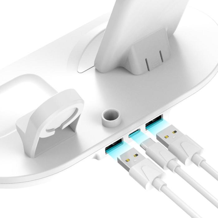 OEM - JJT-885 4 i 1 Trådlös Laddare för iPhone / Apple Watch / AirPods - Svart