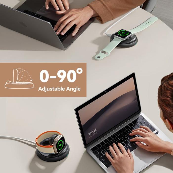 OEM - JOYROOM JR-W12 Fällbar trådlös laddare för Apple Watch, svart