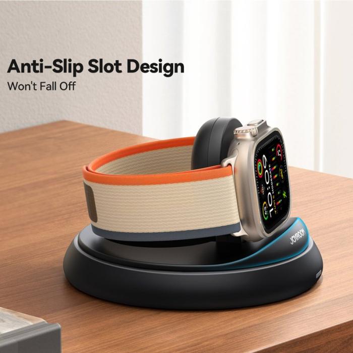 OEM - JOYROOM JR-W12 Fällbar trådlös laddare för Apple Watch, svart