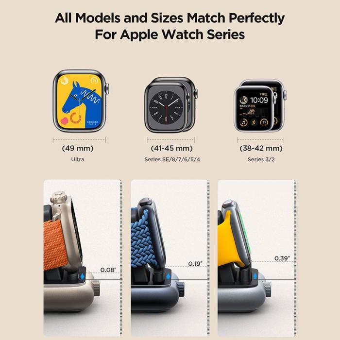 OEM - JOYROOM JR-WQW03 Magnetisk trådlös laddare för iWatch, justerbar, svart