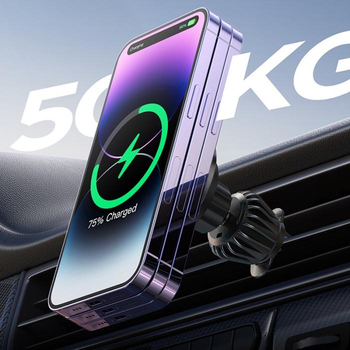 OEM - JOYROOM JR-ZS240 Pro Bilventilationsfäste 15W Magnetisk Trådlös Laddare