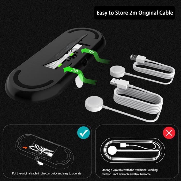 OEM - K1000 4-i-1 Qi Trådlös Snabbladdare Dockningsstation för Apple Watch - Svart