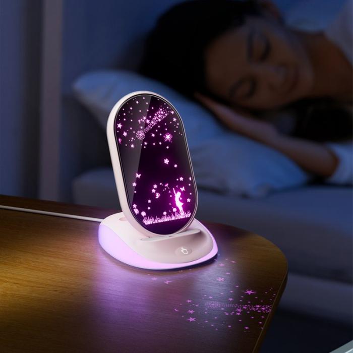 OEM - K18 15W Trådlös Snabbladdare för Telefon, Skrivbordsställ - Blå