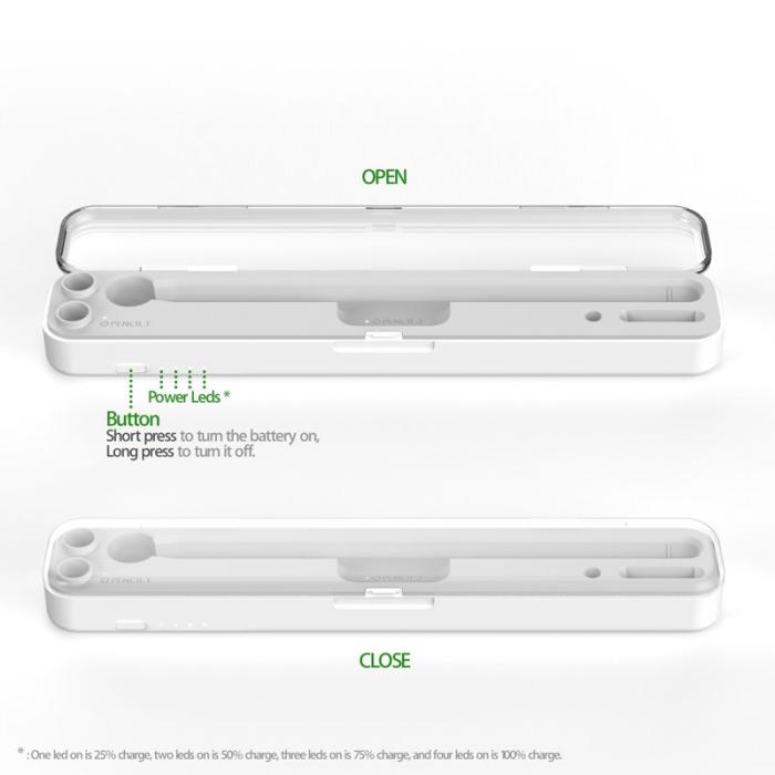 OEM - Laddningslåda för Apple Pencil 1:a/2:a generationen 2 i 1 Trådlös/Trådbunden