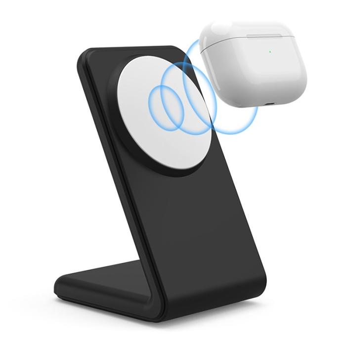 OEM - M2 15W Trådlös laddningsställ för iPhone 12/13/14/15 - Svart/Vit