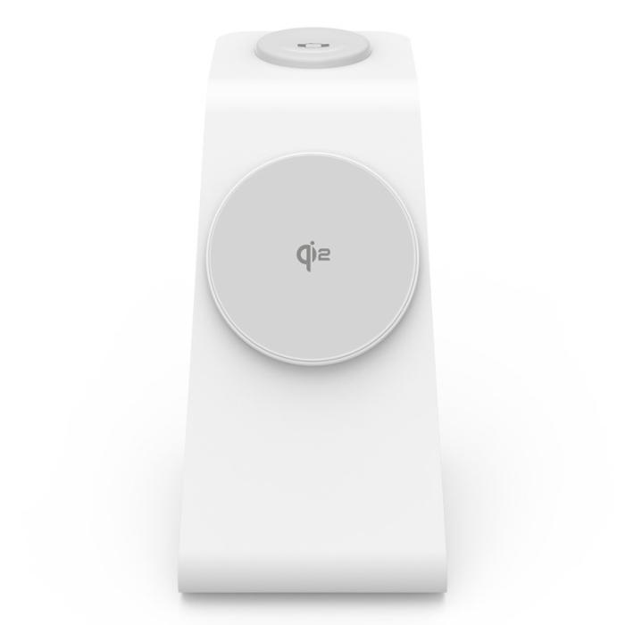 OEM - M3 3-i-1 Magnetisk Trådlös Laddare för iPhone, Apple Watch, AirPods - Vit