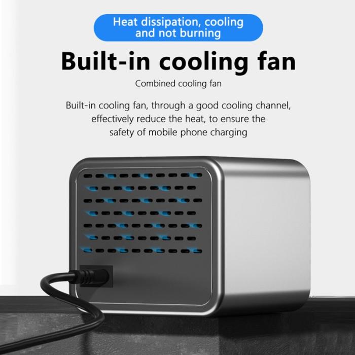 OEM - MAANT DianBa No.2 300W PD-laddare 12-portar med trådlös laddning - EU-kontakt