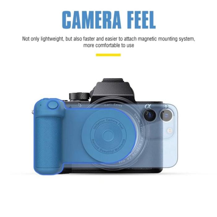 OEM - Magnetisk telefonhållare med selfieutlösare och trådlös laddare - Svart