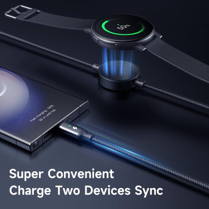 OEM - MCDODO CA-4170 1,5m Type-C till Type-C 60W laddkabel med trådlös laddare