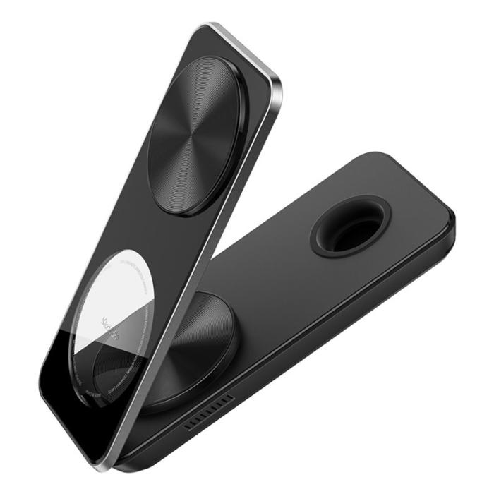 OEM - MCDODO CH-115 3-i-1 Magnetisk Trådlös Laddare Snabb Laddning Ställ - Svart