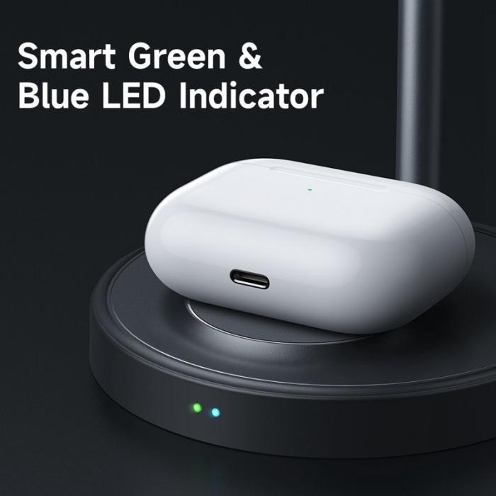 OEM - MCDODO CH-215 MDD Cooling Series 15W Trådlös laddare med stativ - Grå