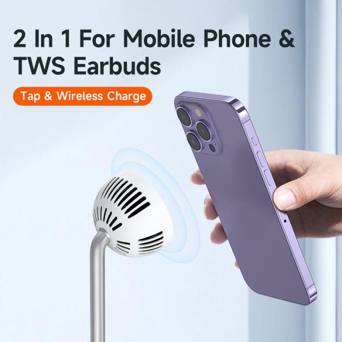 OEM - MCDODO CH-215 MDD Cooling Series 15W Trådlös laddare med stativ - Grå