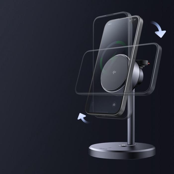 OEM - MCDODO CH-2462 MagQ Trådlös laddare 3-i-1 med EU-adapter - Svart