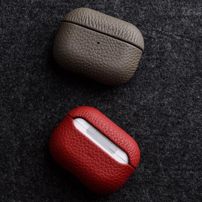 Melkco - MELKCO Fodral för Apple AirPods Pro Äkta läder Röd
