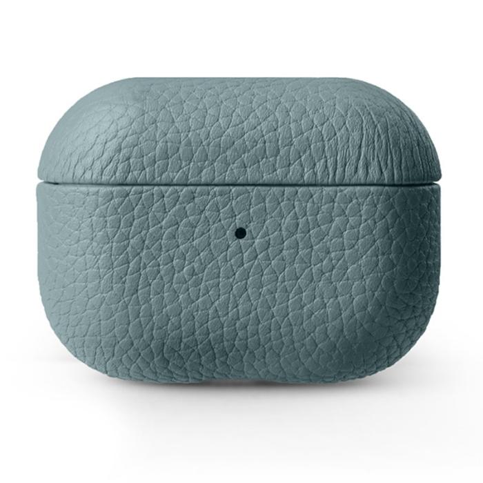 Melkco - MELKCO AirPods Pro 2 Fodral Äkta Läder Belagt PC Blå