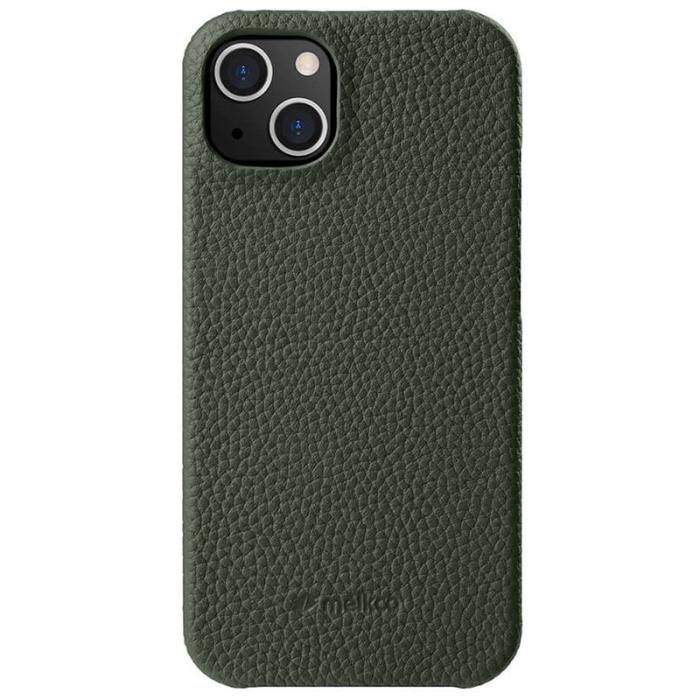 Melkco - MELKCO iPhone 13 Fodral Äkta Läder + PC - Mörkgrön