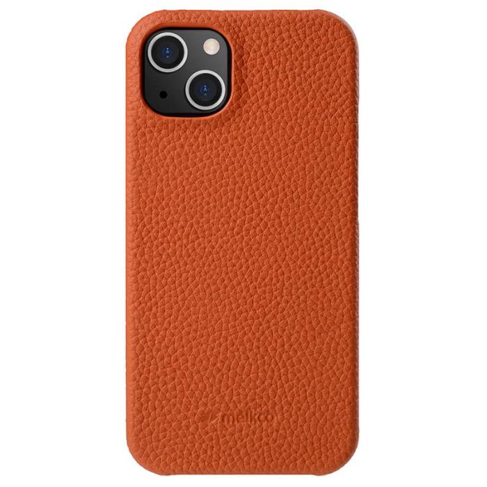 Melkco - MELKCO iPhone 13 Fodral Äkta Läder + PC Orange