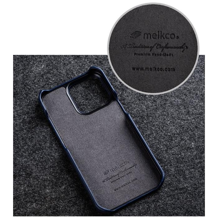 Melkco - MELKCO iPhone 13 mini Fodral Äkta Läder PC Röd