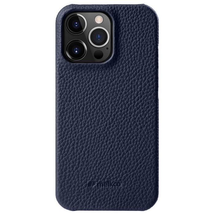 Melkco - MELKCO iPhone 13 Pro Max Fodral Äkta Läder + PC - Mörkblå