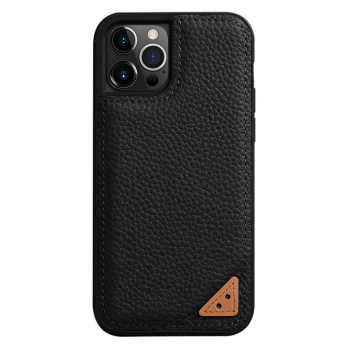 Melkco - MELKCO iPhone 13 Pro Max Skal Äkta Läder + PC - Svart