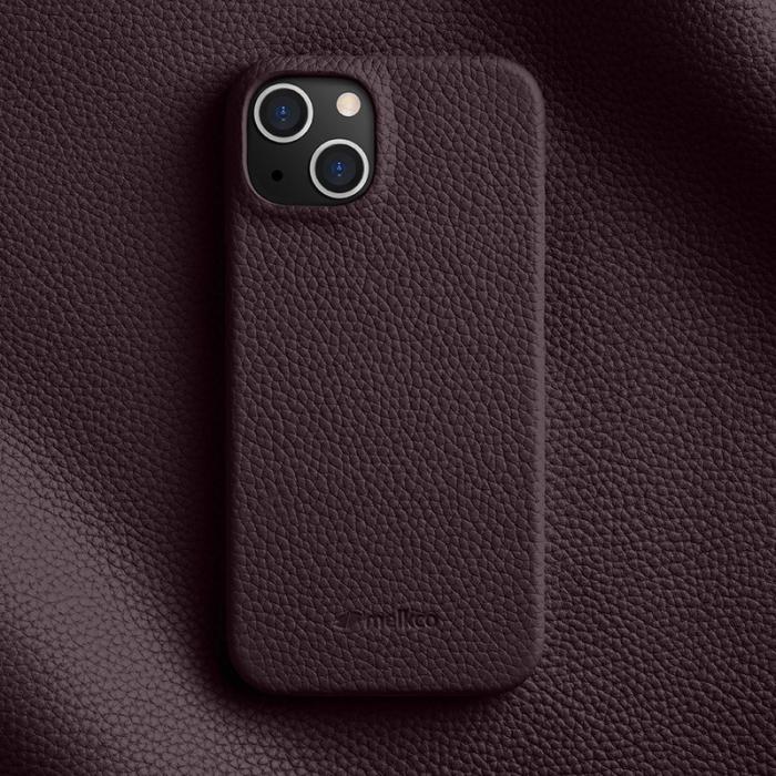 Melkco - MELKCO iPhone 14 Fodral Äkta Läder PC Bakskydd Lila