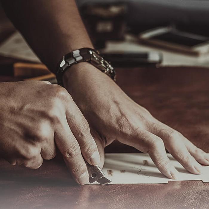 Melkco - MELKCO iPhone 14 Fodral i äkta läder och PC - Röd