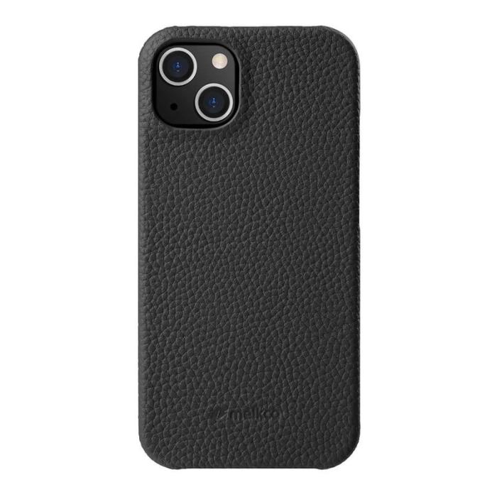 Melkco - MELKCO iPhone 14 Plus Skal Äkta Läder Belagt PC - Svart
