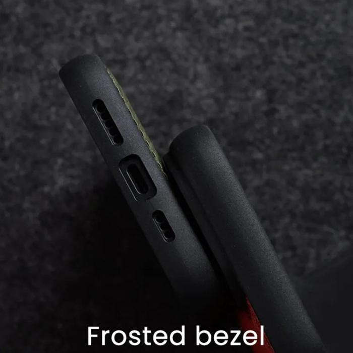 Melkco - MELKCO iPhone 14 Pro Fodral Äkta Läder + Mikrofiber + PC Grå