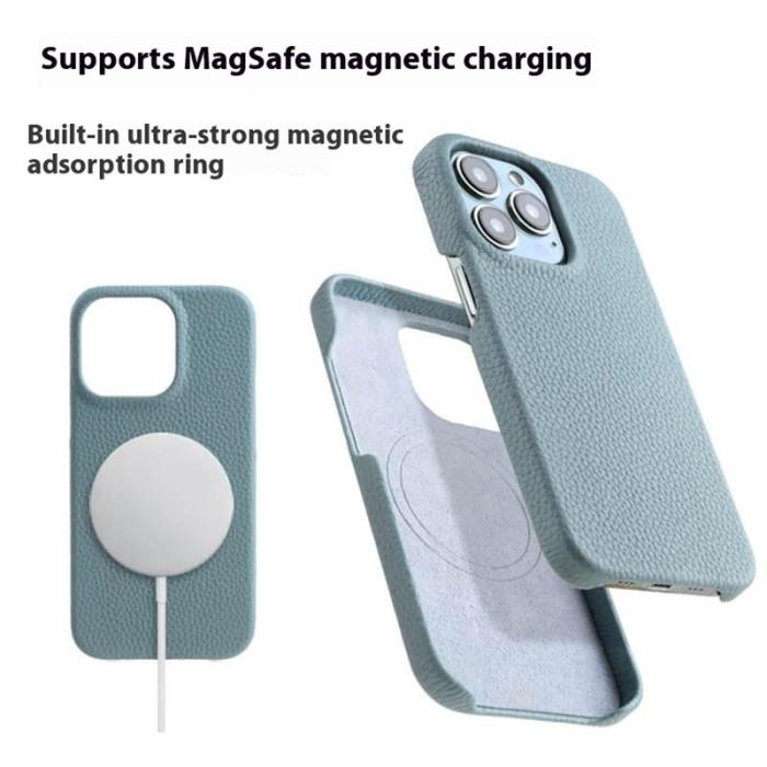 Melkco - MELKCO iPhone 14 Pro Skal i äkta läder och PC - Mörkblå