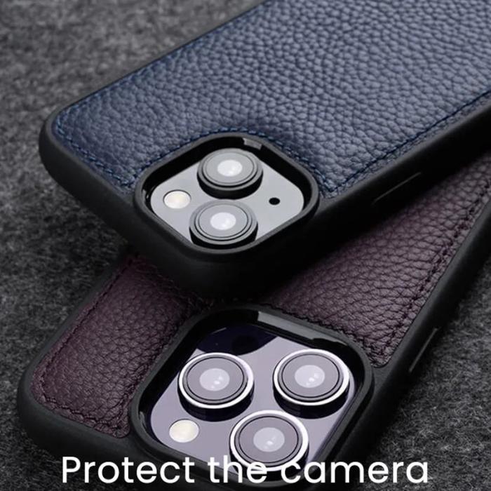 Melkco - MELKCO iPhone 14 Pro Max Skyddsfodral Äkta Läder + PC - Lila