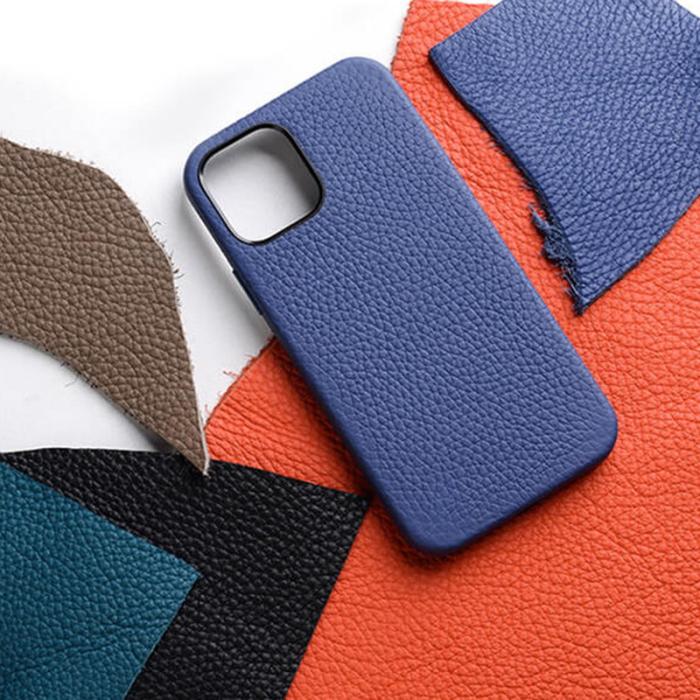 Melkco - MELKCO iPhone 14 Pro Fodral Äkta Läder + Mikrofiber + PC - Mörkblå