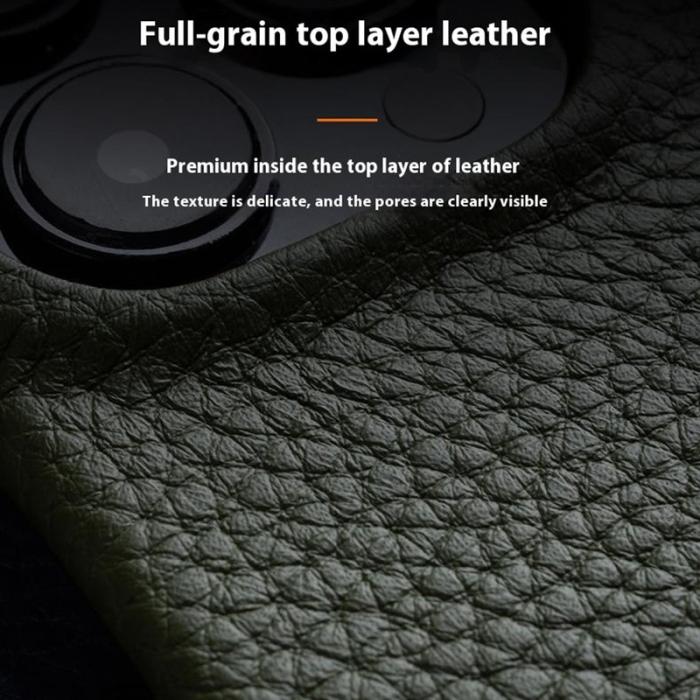 Melkco - MELKCO iPhone 15 Fodral Anti-drop Äkta Läder + PC Svart