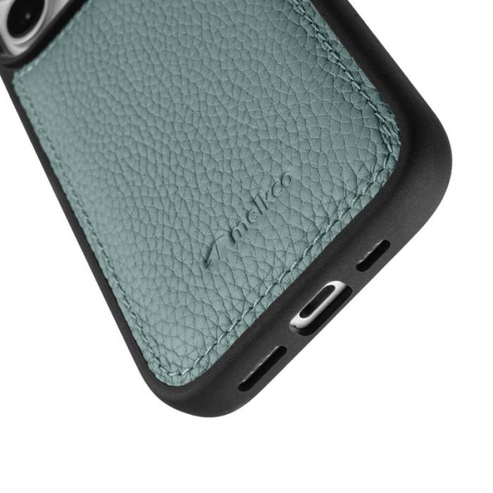 Melkco - MELKCO iPhone 16 Fodral Äkta Läder Belagt PC - Blå