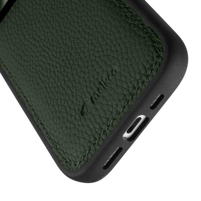 Melkco - MELKCO iPhone 16 Fodral Äkta Läder Belagt PC - Grön
