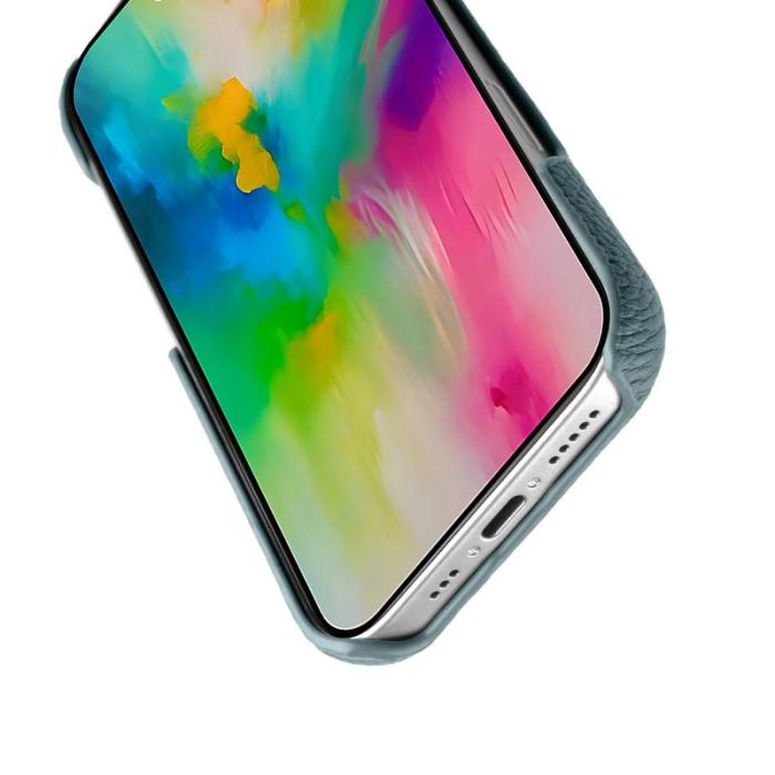 Melkco - MELKCO iPhone 16 Fodral Äkta Nötläder PC MagSafe - Blå