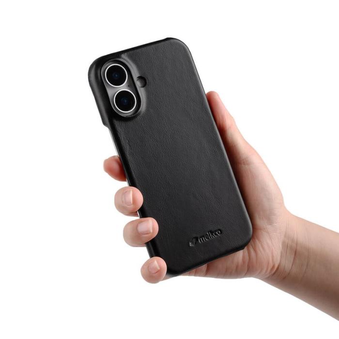 Melkco - MELKCO iPhone 16 Plus Fodral MagSafe Äkta Läder PC - Brun