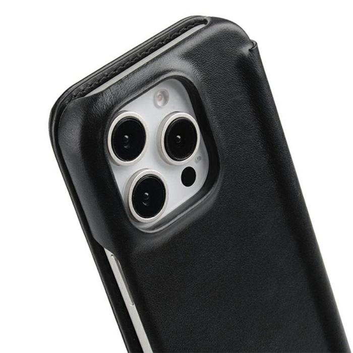 Melkco - MELKCO iPhone 16 Pro Fodral Äkta Läder med MagSafe - Svart