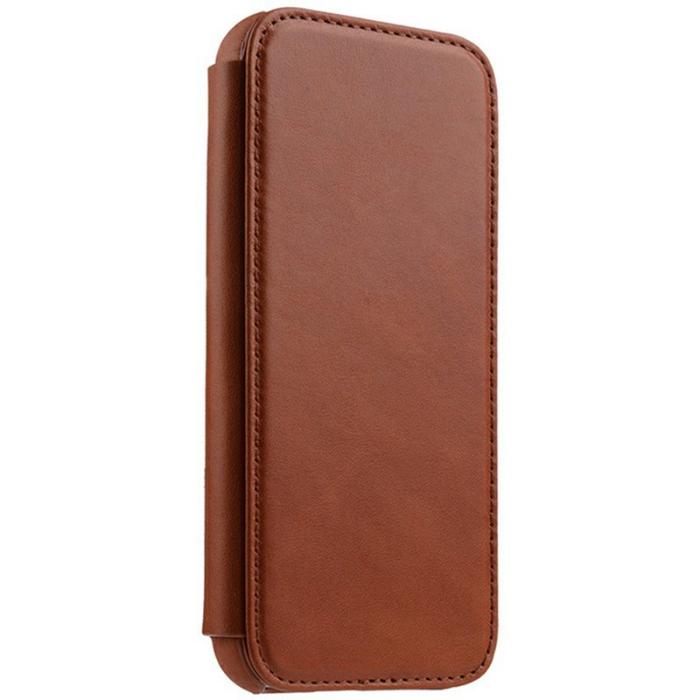 Melkco - MELKCO iPhone 16 Pro Fodral Äkta Läder Med MagSafe Kortfack - Brun