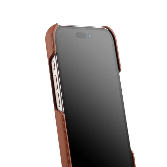 Melkco - MELKCO iPhone 16 Pro Fodral MagSafe Äkta Läder PC - Brun