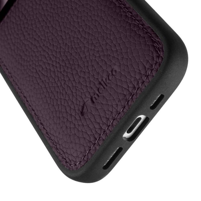 Melkco - MELKCO iPhone 16 Pro Fodral Äkta Läder Belagt PC - Lila