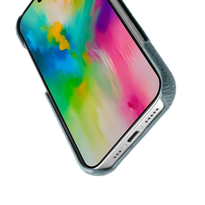 Melkco - MELKCO iPhone 16 Pro Fodral Äkta Läder PC MagSafe - Blå