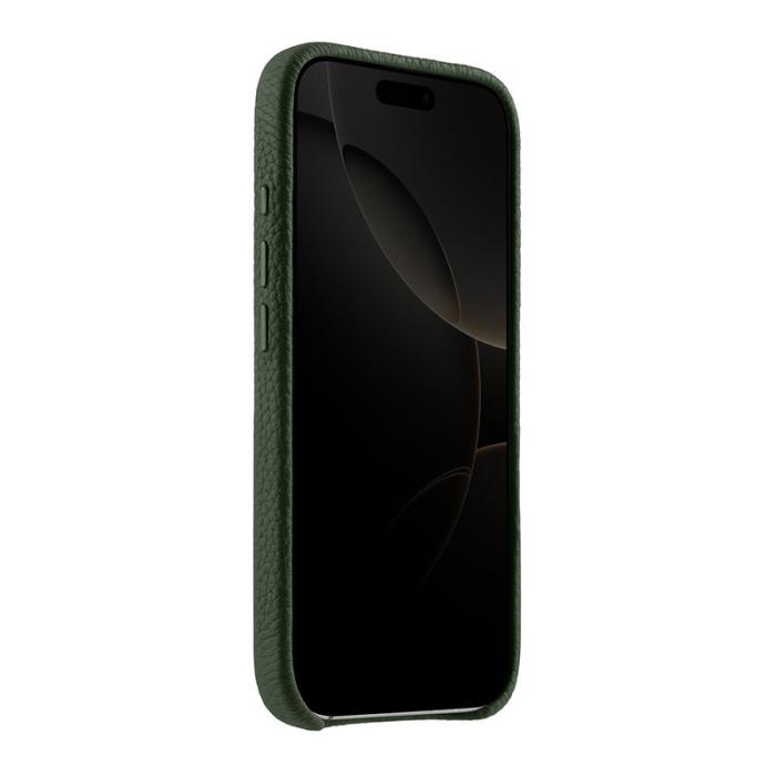 Melkco - MELKCO iPhone 16 Pro Magnetiskt Fodral Äkta Läder PC Grön