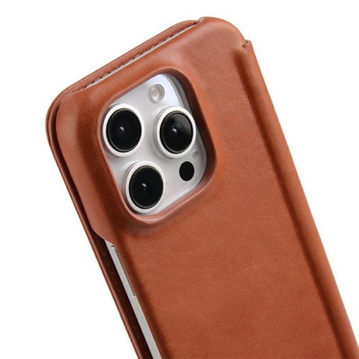 Melkco - MELKCO iPhone 16 Pro Max Fodral Äkta Läder med MagSafe - Brun