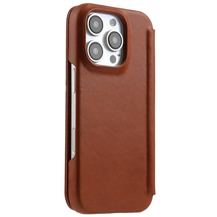 Melkco - MELKCO iPhone 16 Pro Max Fodral Äkta Läder med MagSafe - Brun